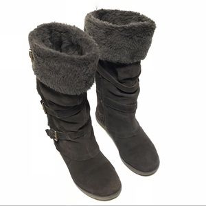 BareTraps fur lined buckle boots size 9